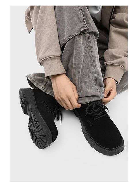 ShoeVault 2025 Neue Derby Spring Low-Top Martin Herren Retro Work Dicke Sohle Höhersteigende Atmungsaktive Wildlederschuhe_voghion.com