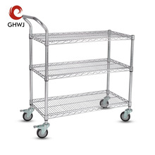 三层工具车工厂物料车移动带轮货架物流分拣车配货手推车劳动车