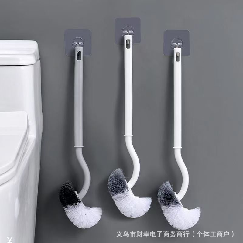 日本式トイレブラシ家庭用死角なしトイレブラシエルボトイレ壁掛け清潔ブラシ工場卸売り|undefined