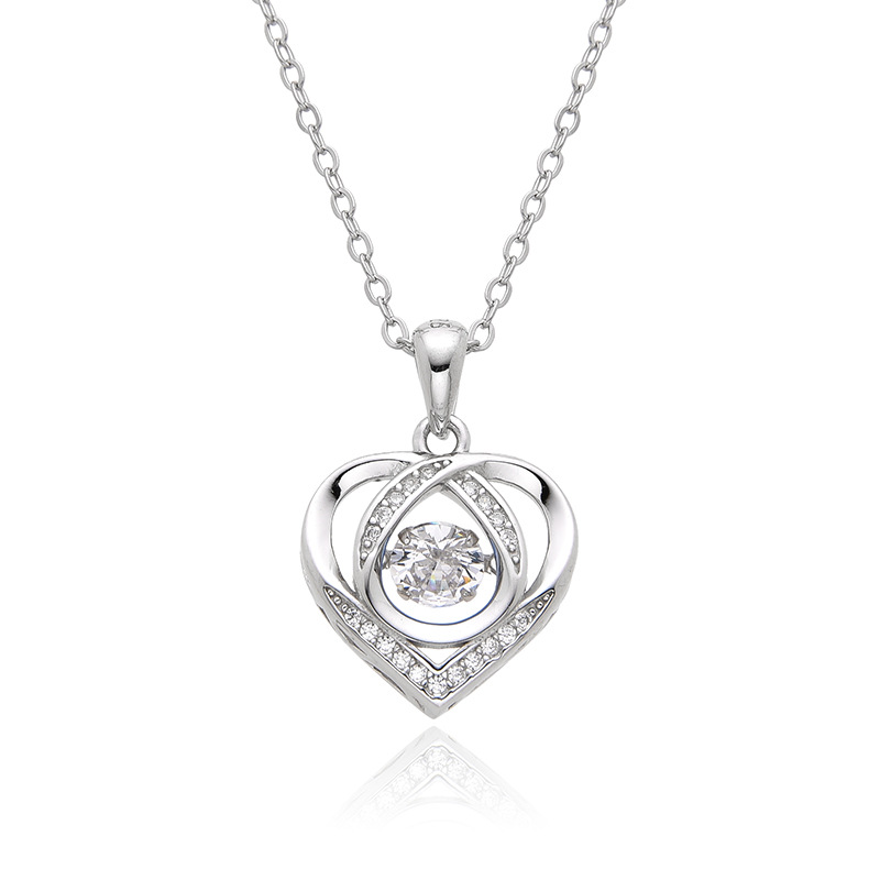 925 plata esterlina pulsante collar de corazón para mujeres otoño invierno versátil nicho de alta calidad 2025 colgante de amor cadena clavícula