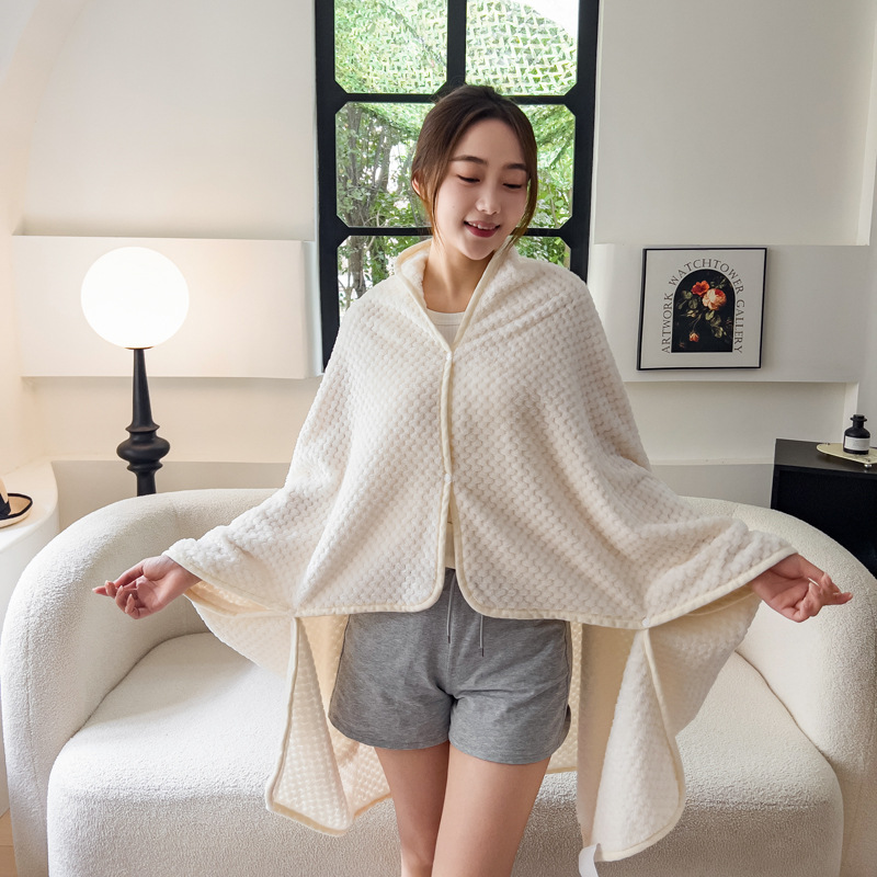 파인애플 체크 숄 담요~밀크셰이크 화이트