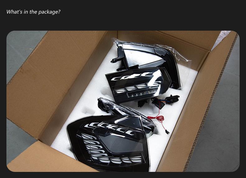 Specifically designed for BMW 3 Series F35 tail light assembly, F30 modified white dragon scale venom tail lights, sequential turn signals, and brakes