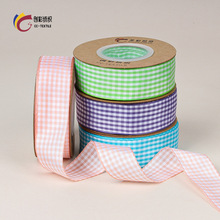 双色格子带1.5CM颜色齐全规格丰富服饰辅料饰品丝带蝴蝶结织带