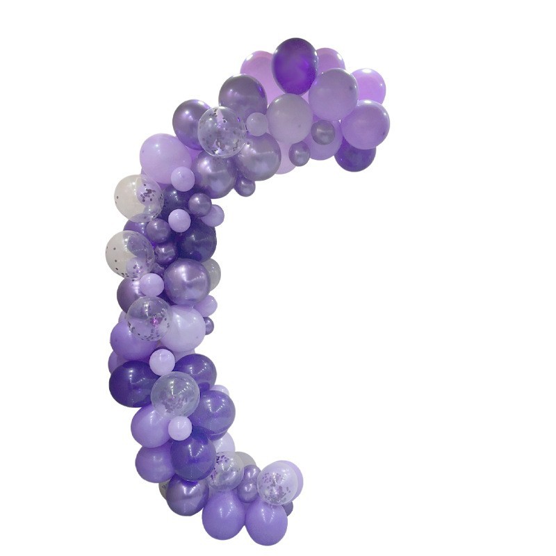 Meizhihai set de cumpleaños de globo púrpura decoración de la tienda combo globo de fondo pared de globo