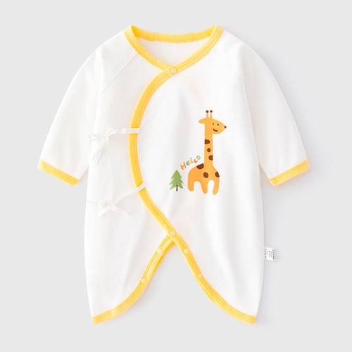 Newborn baby clothes spring and autumn long-sleeved onesies autumn butterfly clothes men and women 0-6 months baby crawling clothes
