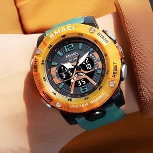 SMAEL high-end e-sports dual display watch men's outdoor sports multi-functional luminous men's watch