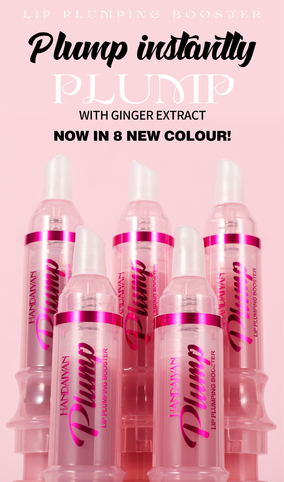 Cross-border Lip Fullness Lip Oil Needle Tube Lip Density handaiyan Slightly Spicy Lip Honey Plump Lip Glass Mirror Lip Fullness Lip Gloss undefined