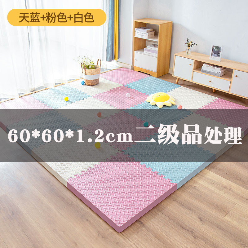 Factory wholesale 1.2 thick secondary product puzzle stitching foam floor mat baby crawling mat living room tatami mat