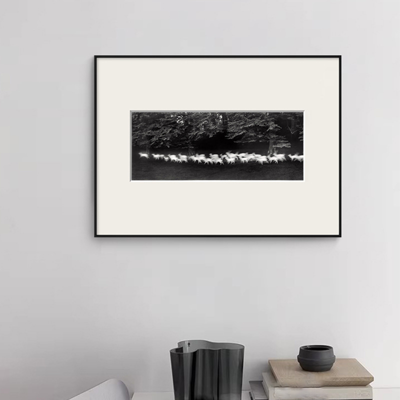 Modern abstract black and white photography decorative painting niche art living room sofa background wall hanging painting Restaurant Hotel mural