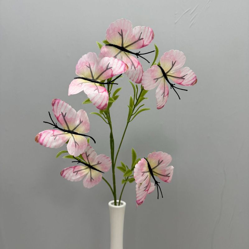 仿真7头蝴蝶花假花家居摆放花艺摄影道具花仿真花场景布置花束|undefined