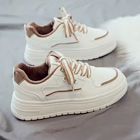 Winter warm white shoes, universal sports footwear, sneakers