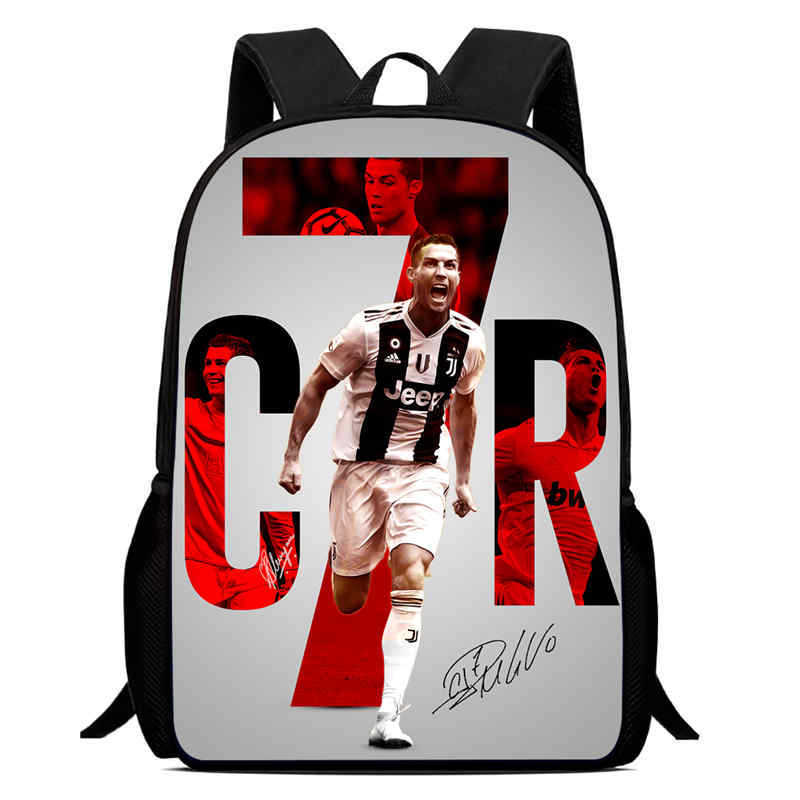 Amazon crossover nueva mochila con estampado periférico de futbolista mochila escolar para estudiantes mochila para niños