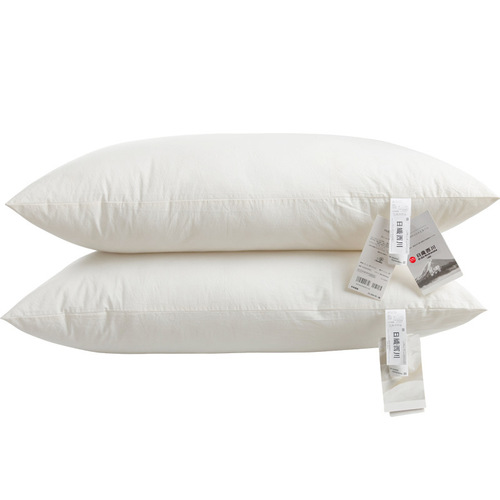 Exported to Japan, Nishi Sichuan Aman B&B white goose down pillow, cotton pillow core, soft and fluffy hotel cervical vertebra pillow