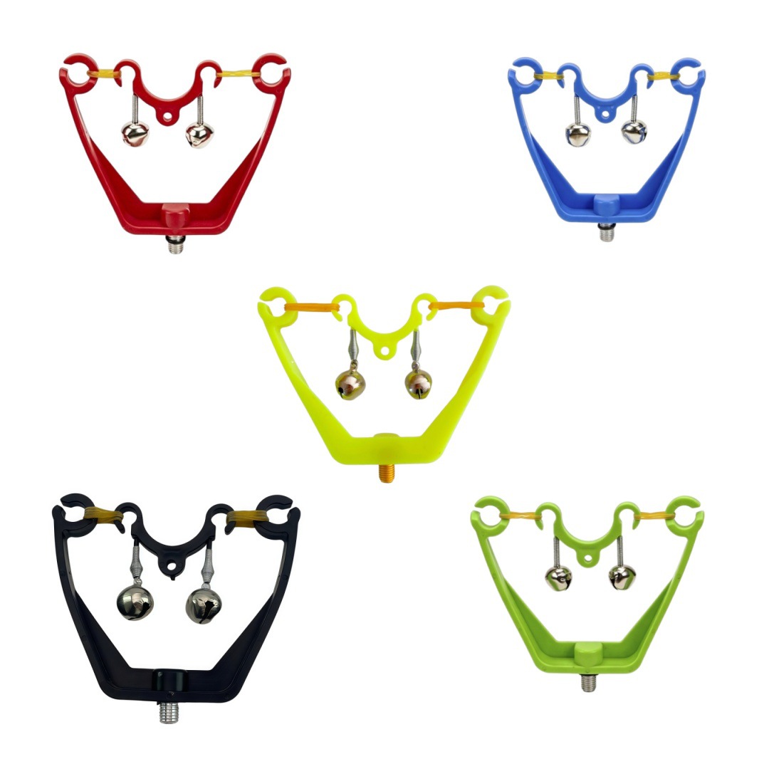Bow-shaped fishing rod holder, double bell alarm stand accessory, rod holder, European-style carp fishing rod stand