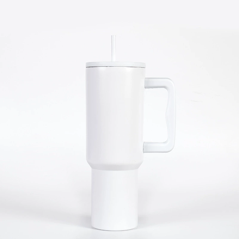 Вакуумный термостакан 40 oz AISI 304 нержавеющая сталь с ручкой и стеклянной вставкой, герметичный