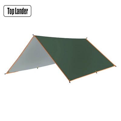 Outdoor Silver-Coated Square Canopy with 8 Hanging Points, Waterproof and Sun-Resistant, Available in Various Sizes, Camping Sunshade Pavilion, Wholesale in Stock (Avtomobil yan çətirləri) - green-single-canopy-storage-bag-33