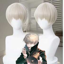 狗卷棘 咒术回战 Toge Inumaki cosplay少年 短发 cos假发