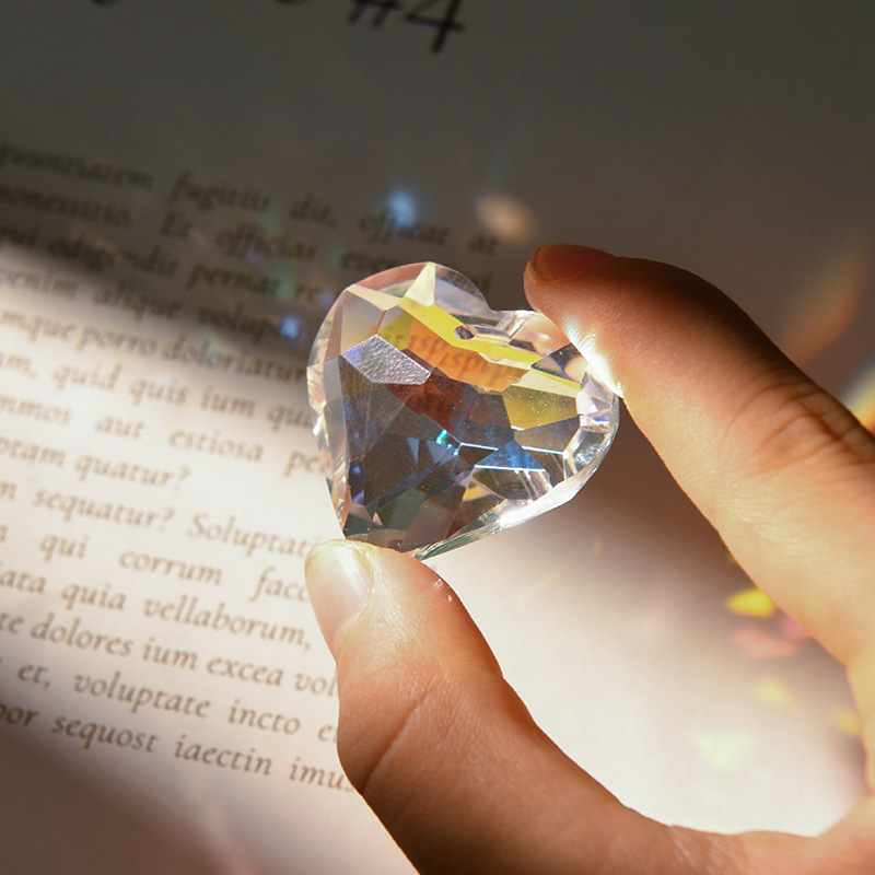 Prisma de color, receptor de sol, cubo de luz, receptor de sol, espejo de prisma, adornos de vidrio, descompresión, regalo creativo