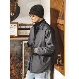 美式复古90%白鸭绒轻薄男士羽绒服冬季新款御寒保暖衬衫羽绒外套