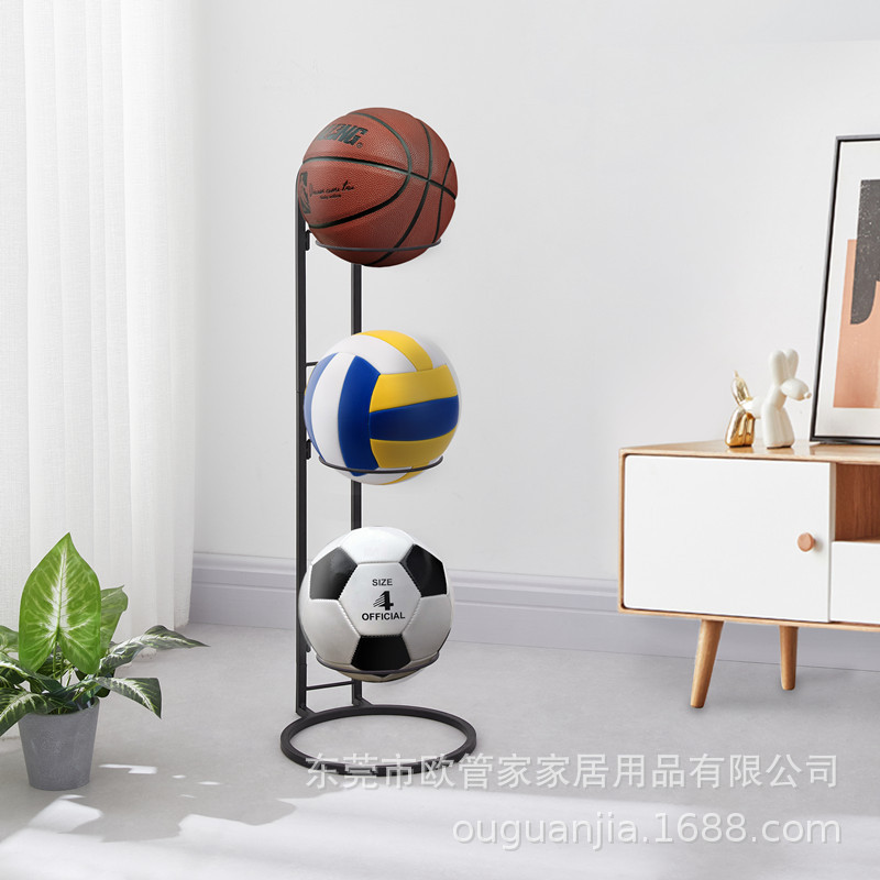 Sala de estar baloncesto rack de almacenamiento de múltiples capas estante de almacenamiento de piso de acero al carbono voleibol Fútbol estante de almacenamiento de juguetes para niños en stock