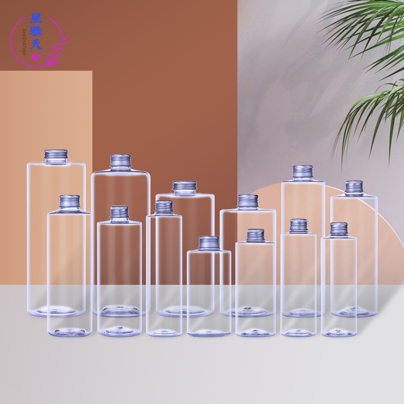 铝盖塑料瓶批发 透明纯露瓶 洗发水瓶 液体分装瓶 PET塑料瓶子