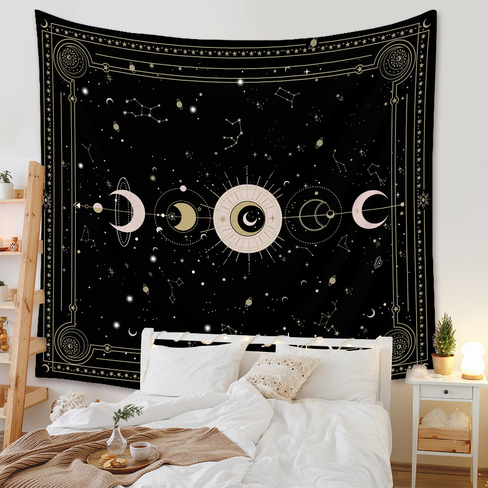 Bohemian Tapestry Room Decoration Decorative Cloth Star Moon Printing Wholesale Nihaojewelry display picture 5
