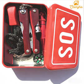 野营多功能工具装备套装 急救盒应急用品 求生户外自救生存装备