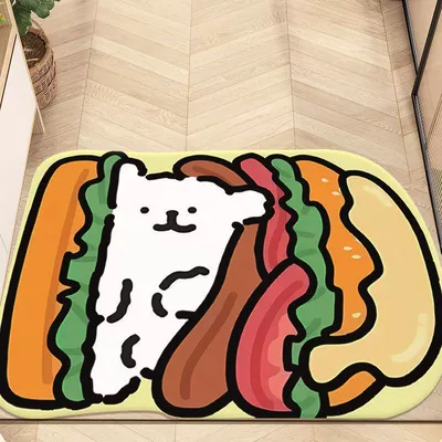 Lines Puppy Bathroom Absorbent Quick-drying, Avtomobil döşəmə paspasları - ham-puppy-4060cm25mm-diatom-mud