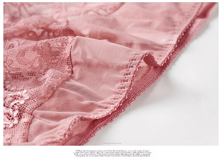 9271 Sexy Lace Lightweight Women's Underwear Steel Ring Gathering Large Size Bra Set_voghion.com