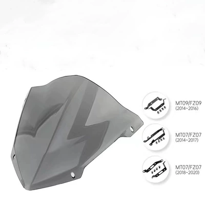 thickness of the windshield — Motorcycle front windshield
