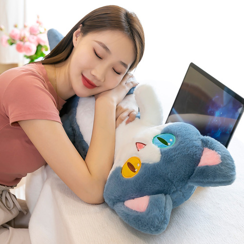 Shark Cat Doll Pillow Creative Different Eyes Shark Cat Plush Toy Big Rag Doll Girl Long Legs Doll