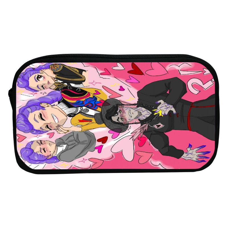 新品印花猎魔女团K-POP笔袋卡通文具袋Huntrix Kpop小学生收纳包|undefined