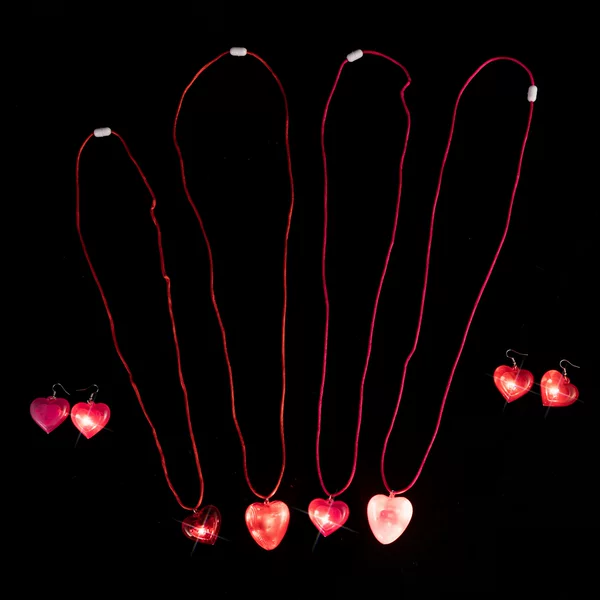 Coolster European and American Valentine's Day Heart Pendant Big Peach Heart Necklace Cross-Border Led Luminous Jewelry