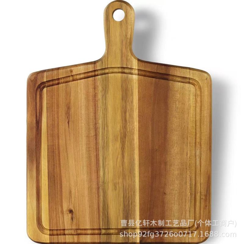 披萨盘木质托盘日式家用实木牛排烘培烧烤盘面包托盘木板托木盘子|undefined
