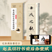 华夏万卷新版 赵孟頫前后赤壁入门放大版赋毛笔书法入门练习字卡