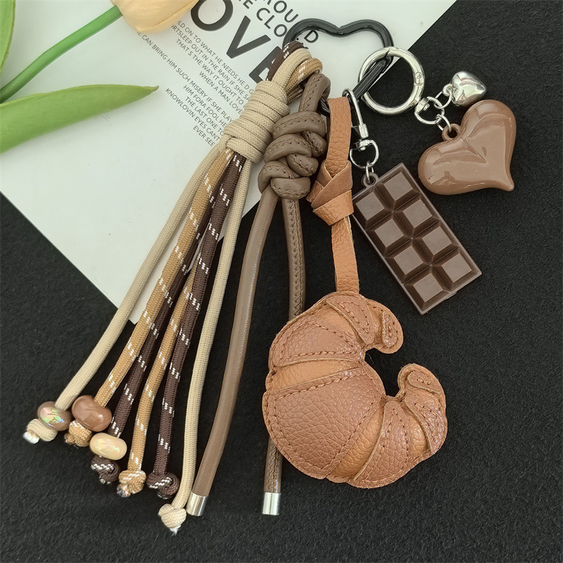 クロスボーダー miu ハイエンドの絶妙なレザーバンズルキーホルダークリエイティブエクストリームスタイルバッグアクセサリーキーペンダント|undefined