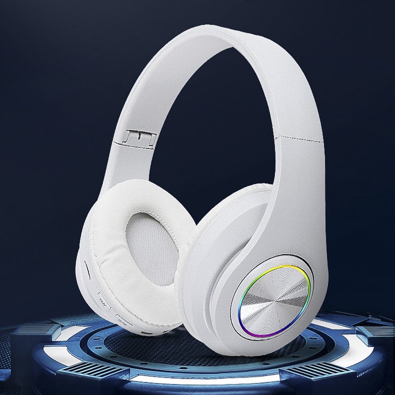 B39 auricular Bluetooth inalámbrico luminoso colorido respiración luz Tarjeta de inserción plegable subwoofer teléfono móvil Universal