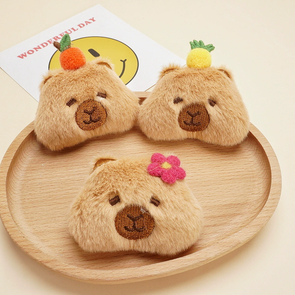 Мультфильм Капибала плюшевая игрушка куклы капибары топ оранжевая брошь diy аксессуары для девочек сумка подвеска