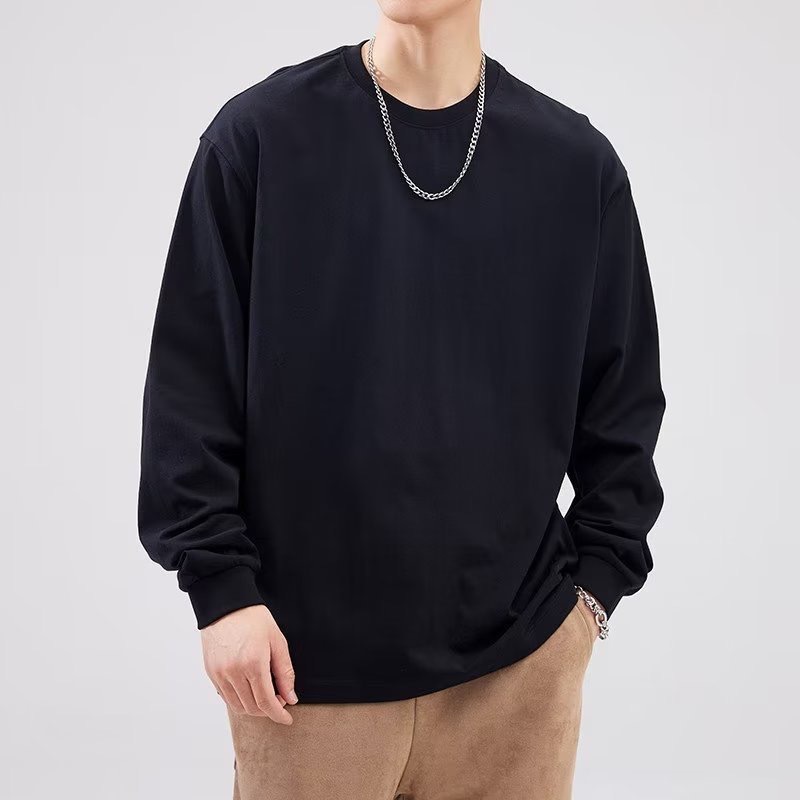 250g 긴 소매 실 블랙