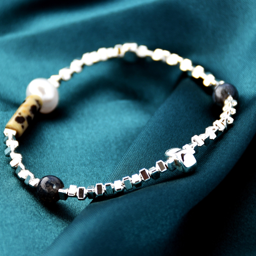 Fashion Geometric Alloy Plating Artificial Pearls Unisex Bracelets