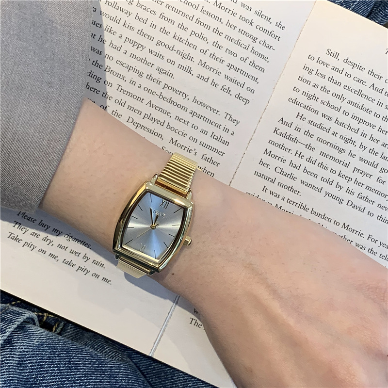 53g Weight Ordinary Glass Mirror Material Alloy Strap Material Retro Simple Solid Color Buckle Quartz Women's Watches