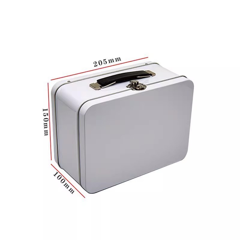 Al contado, la Caja de almuerzo cuadrada de la boca de caballo con cerradura de mano contiene regalos para almacenar cajas de hierro, cajas de juguetes y cajas portátiles. image 11