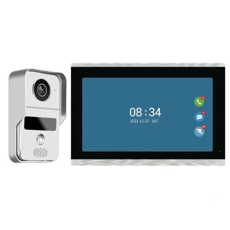 Wifi timbre de vídeo inteligente de 10 pulgadas de pantalla táctil IP graffiti inteligente tuya APP teléfono móvil de control de vídeo completo