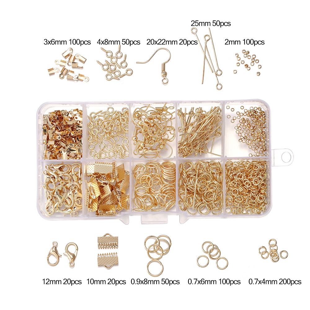 120g Weight DIY Jewelry Accessories Classification 1 Set Quantity Metal Material Solid Color Pattern Plating Design Simple Style Style 1 Set Metal Solid Color Simple Style 3