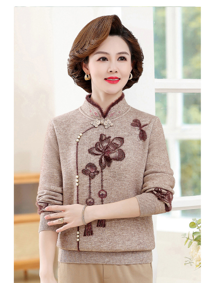 E5960 650K ÁO LEN NỮ TAIRYA MÙA XUÂN THU ĐÔNG TRUNG NIÊN DÀY ẤM THỜI TRANG NỮ G02 SẢN PHẨM MỚI