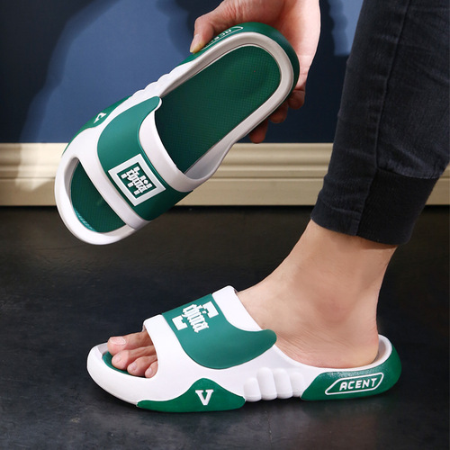 凉拖鞋男士夏季外穿时尚家用室内居家厚底情侣浴室凉一字拖鞋批发