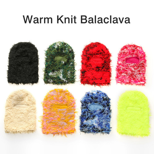 Cross-border New Knitted Face Mask Party Acrylic Funny Wool Balaclava Halloween Warm Headgear