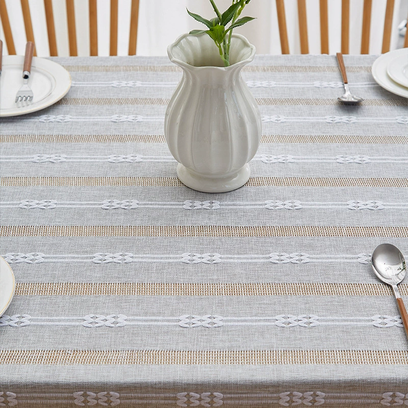 New French retro pastoral hollow cotton and linen tablecloth rectangular dining table coffee table cloth tablecloth cabinet cover household