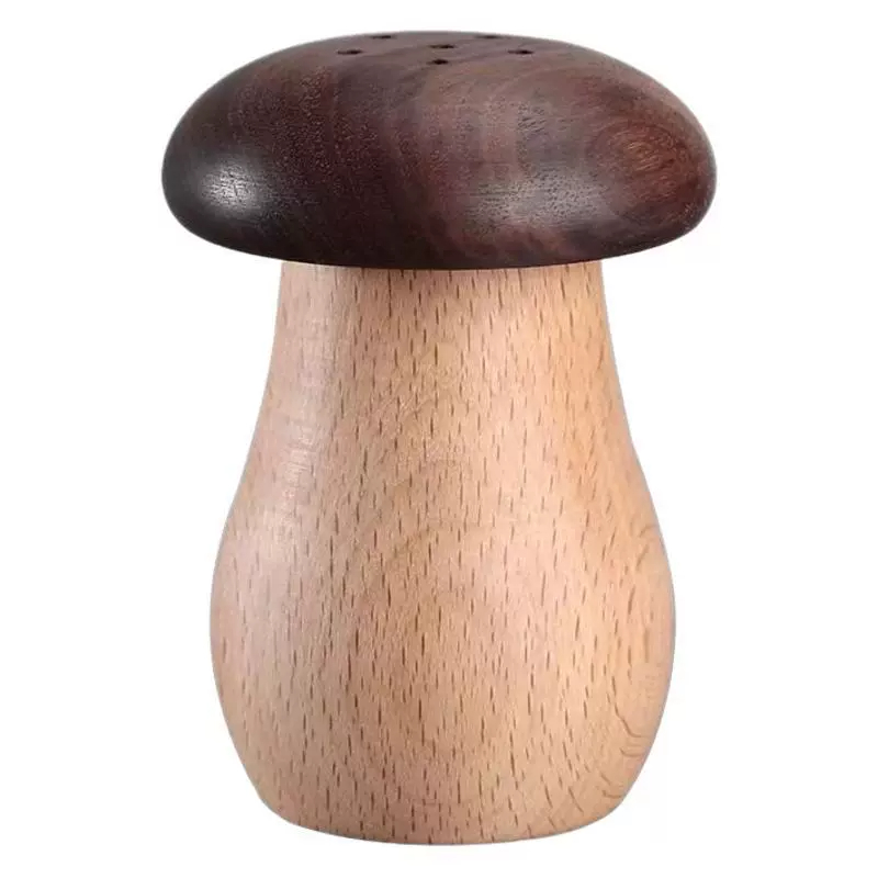 Creativa caja de palillos de dientes de hongo retro casera de alto valor de imitación de madera de nuez encantadora decoración de lujo antiguo estilo chino
