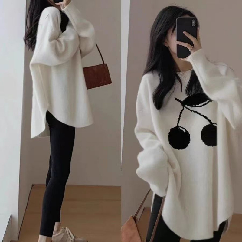 Autumn and Winter Thickened Scrub Midi Bottoming Pregnant Women's Top Wearing Clearance Long Sleeve T-Shirt Women's Fashion